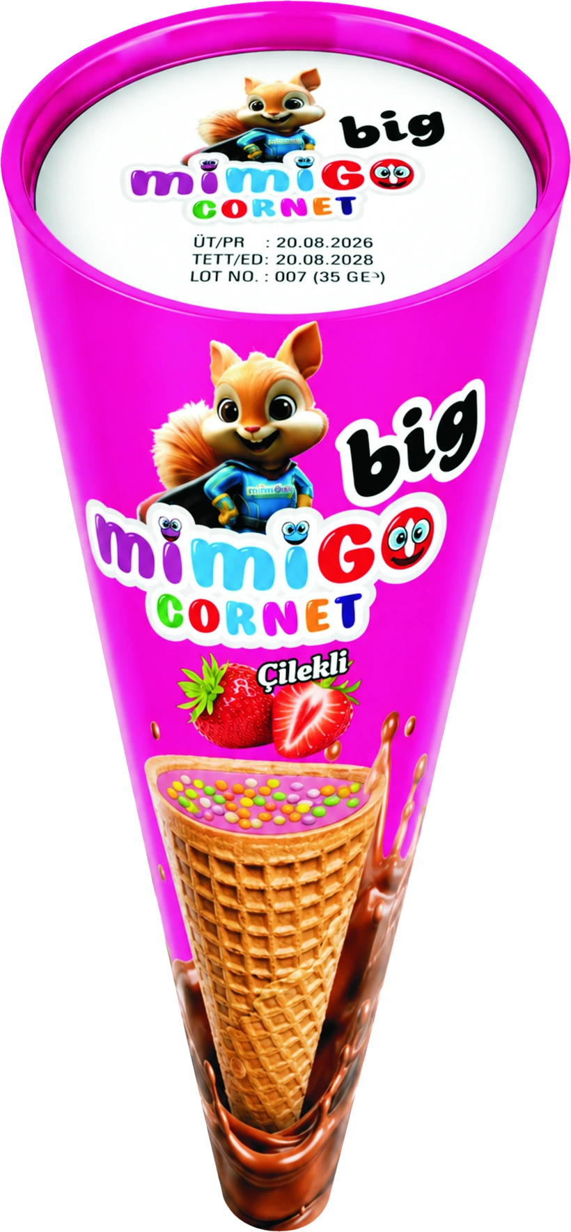 mimiGO Cornet BIG Strawberry